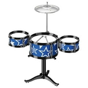 Ympuoqn Toddler Drum Kit Kids Toys Jazz Drum Set 5 Drums With Stools Mini Set Musical Instrument Toys Birthday Gifts For Beginner Boys Girls